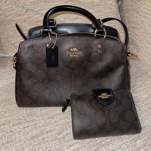 Coach monogram Crossbody bag with wallet